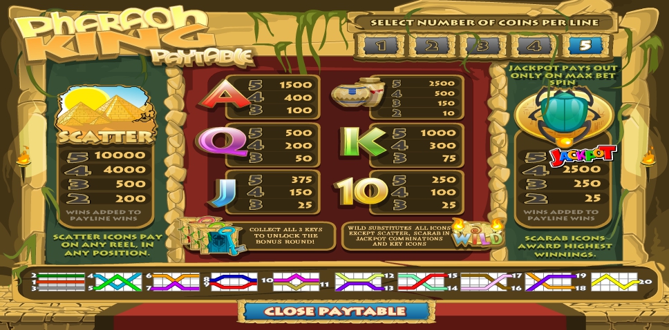 pharaoh king slot machine detail image 0