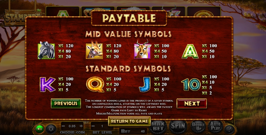 stampede slot machine detail image 1