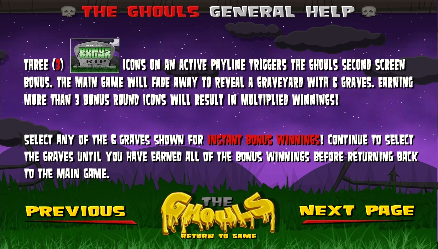 ghouls gold slot machine detail image 1