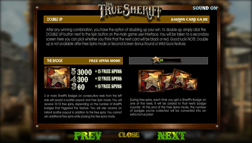 the true sheriff slot machine detail image 0