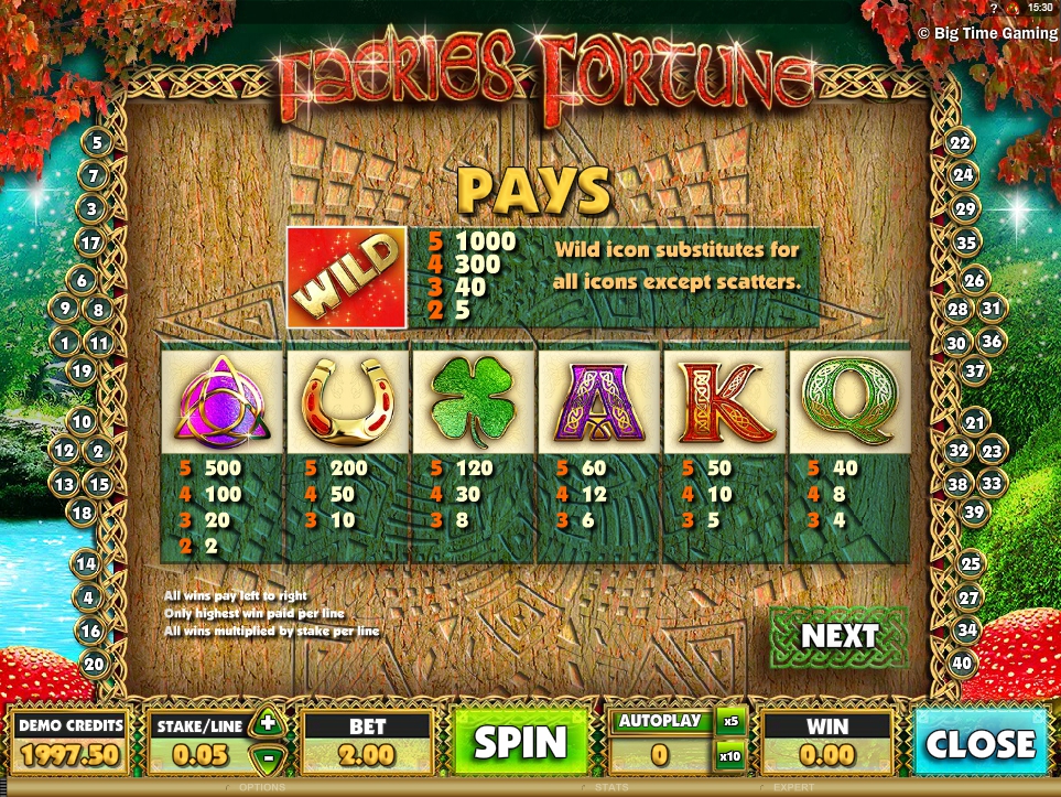 faeries fortune slot machine detail image 5
