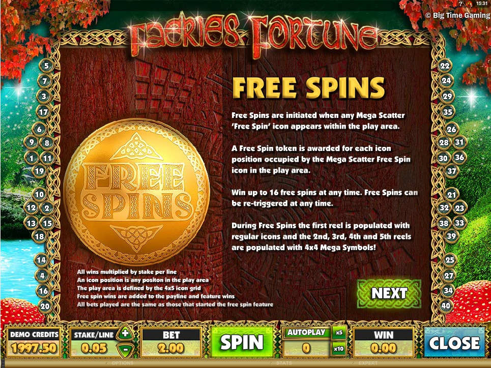 faeries fortune slot machine detail image 3