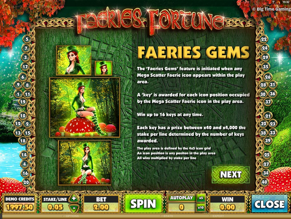 faeries fortune slot machine detail image 2