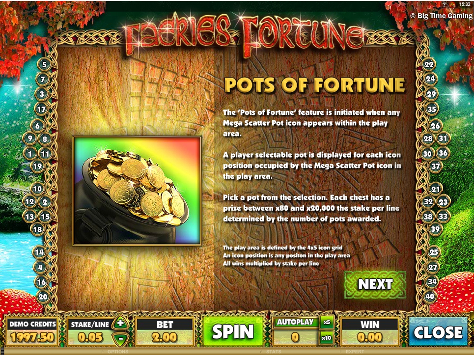 faeries fortune slot machine detail image 1