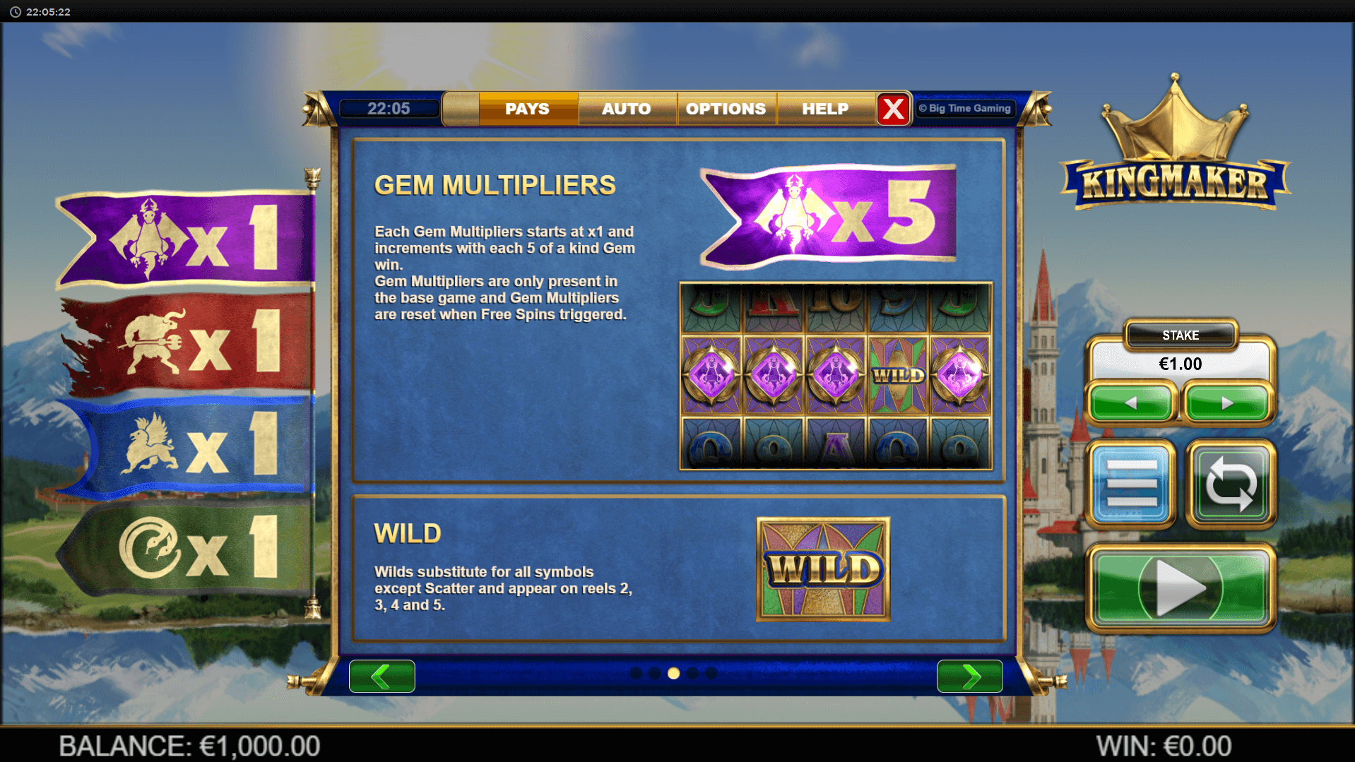 kingmaker slot machine detail image 2
