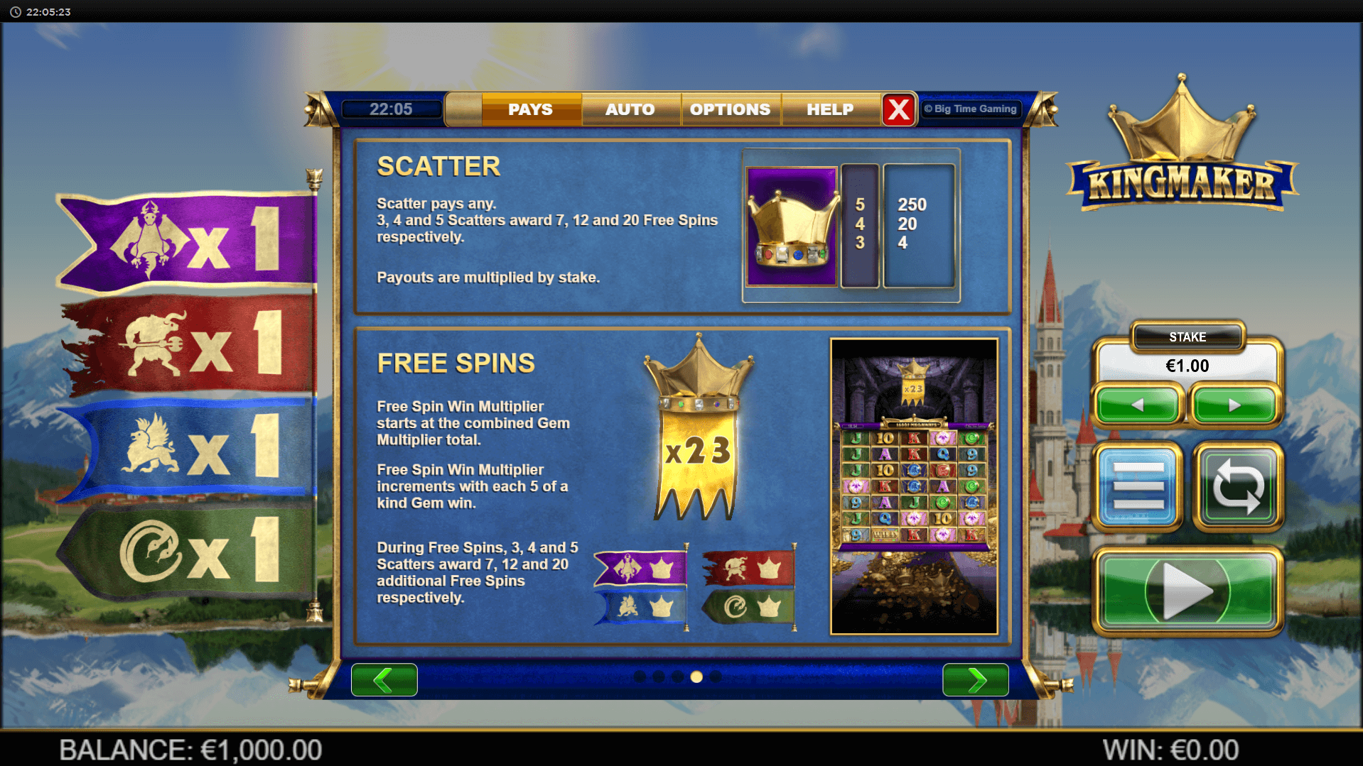 kingmaker slot machine detail image 3