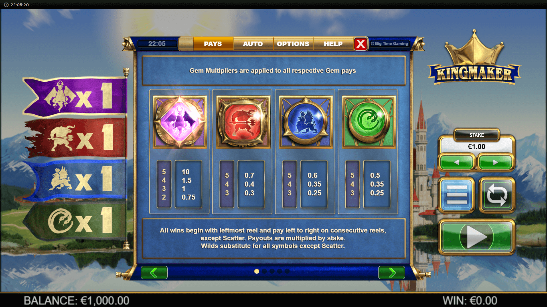 kingmaker slot machine detail image 0
