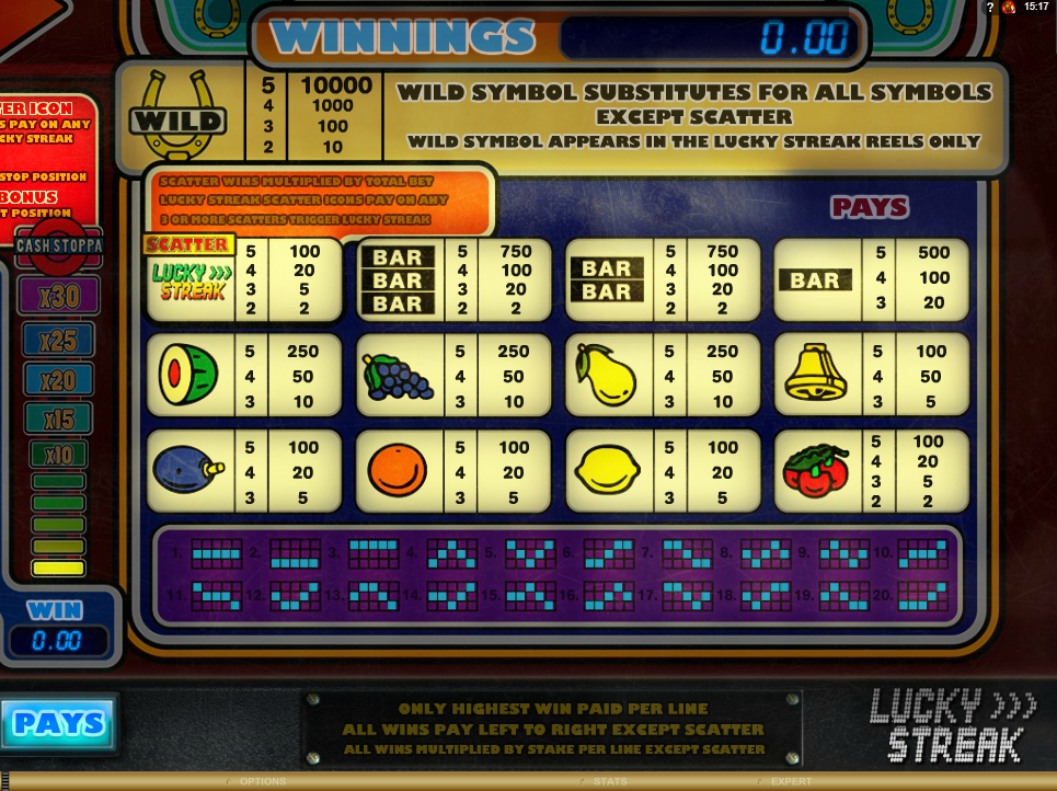 lucky streak slot machine detail image 0