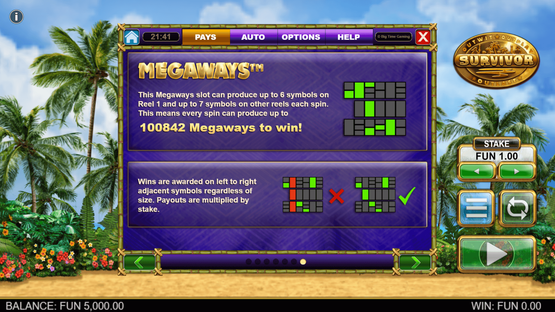 survivor megaways slot machine detail image 4
