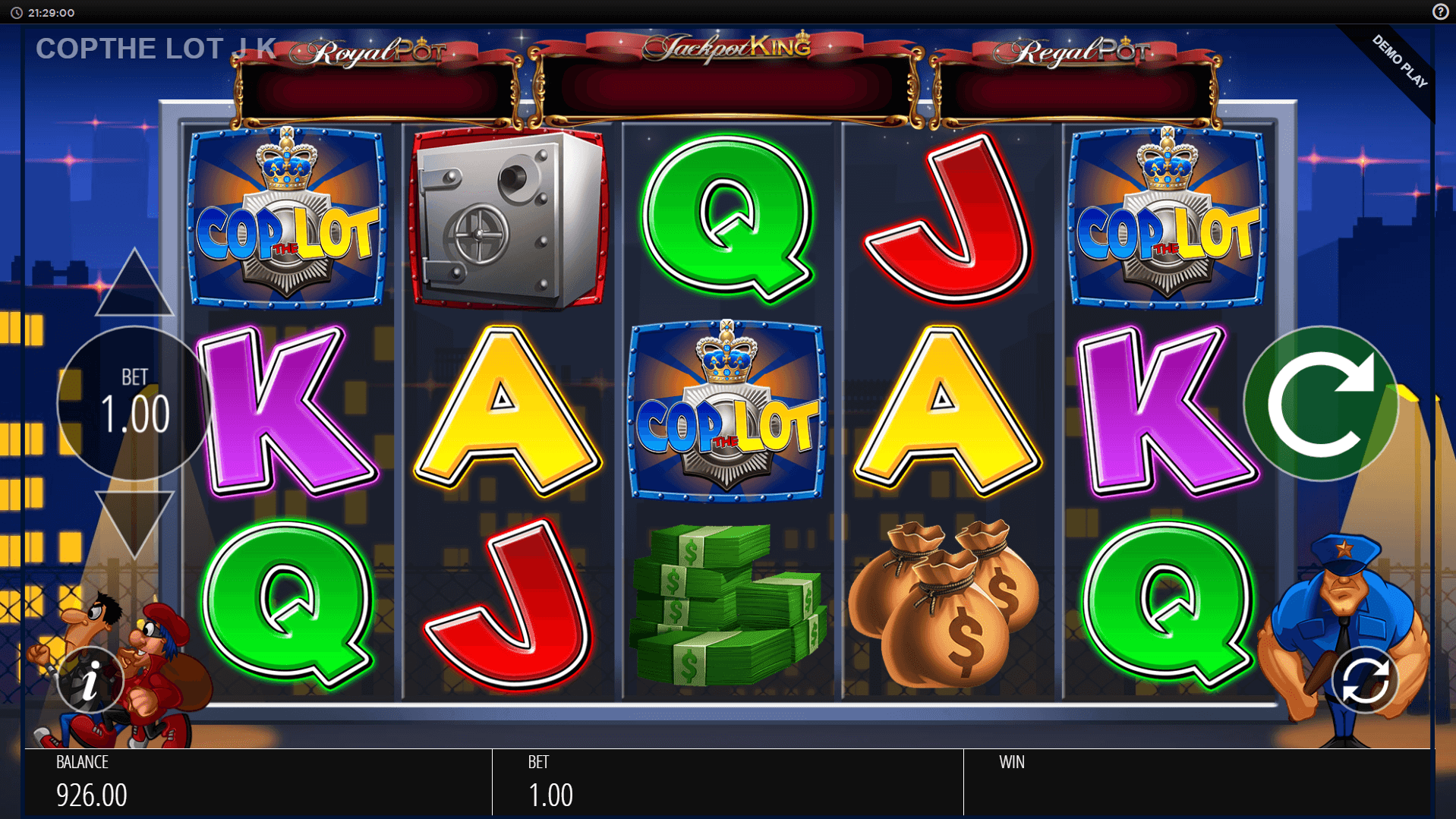 Cop the Lot Jackpot King slot play free