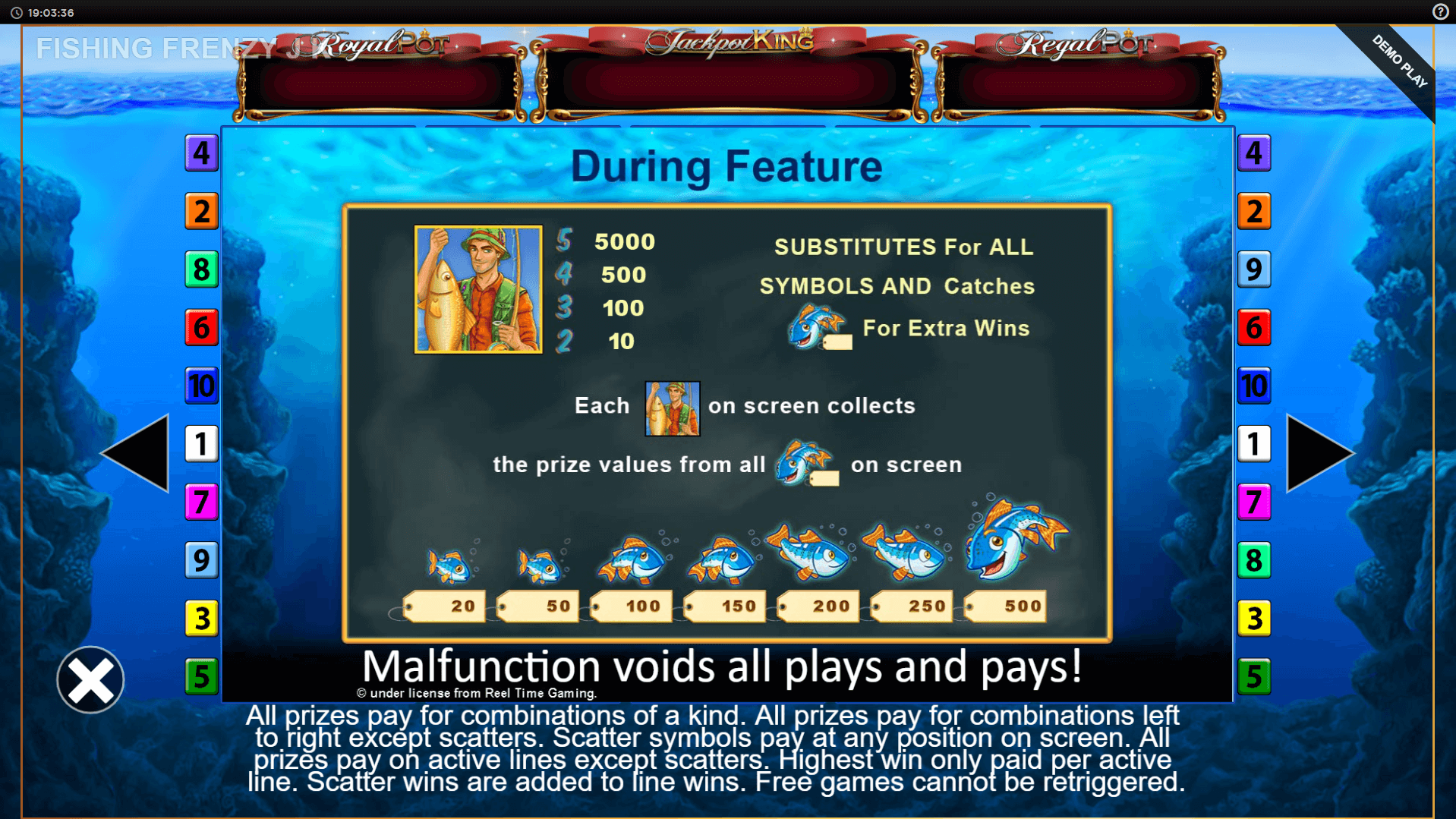 fishin frenzy jackpot king slot machine detail image 1