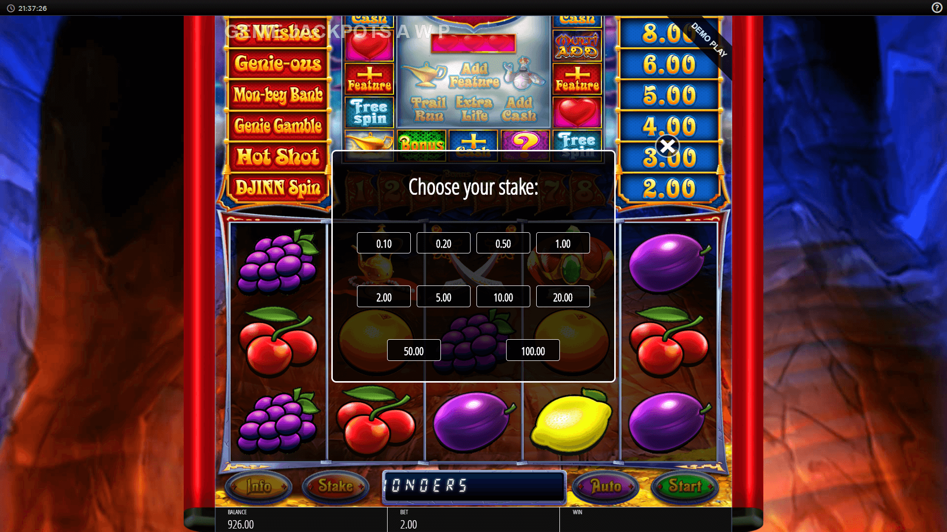 genie jackpots cave of wonders slot machine detail image 0