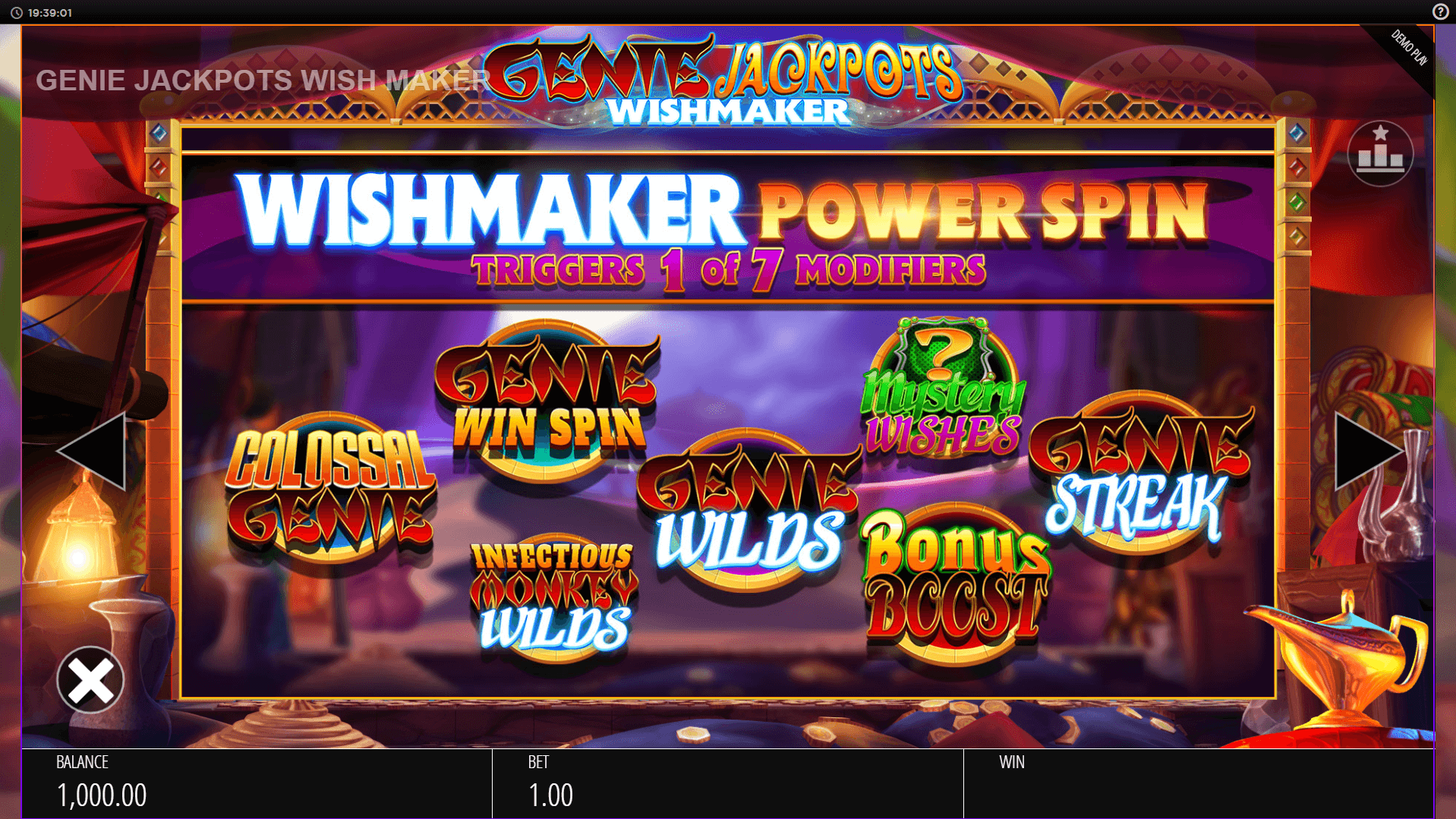genie jackpots wishmaker slot machine detail image 1