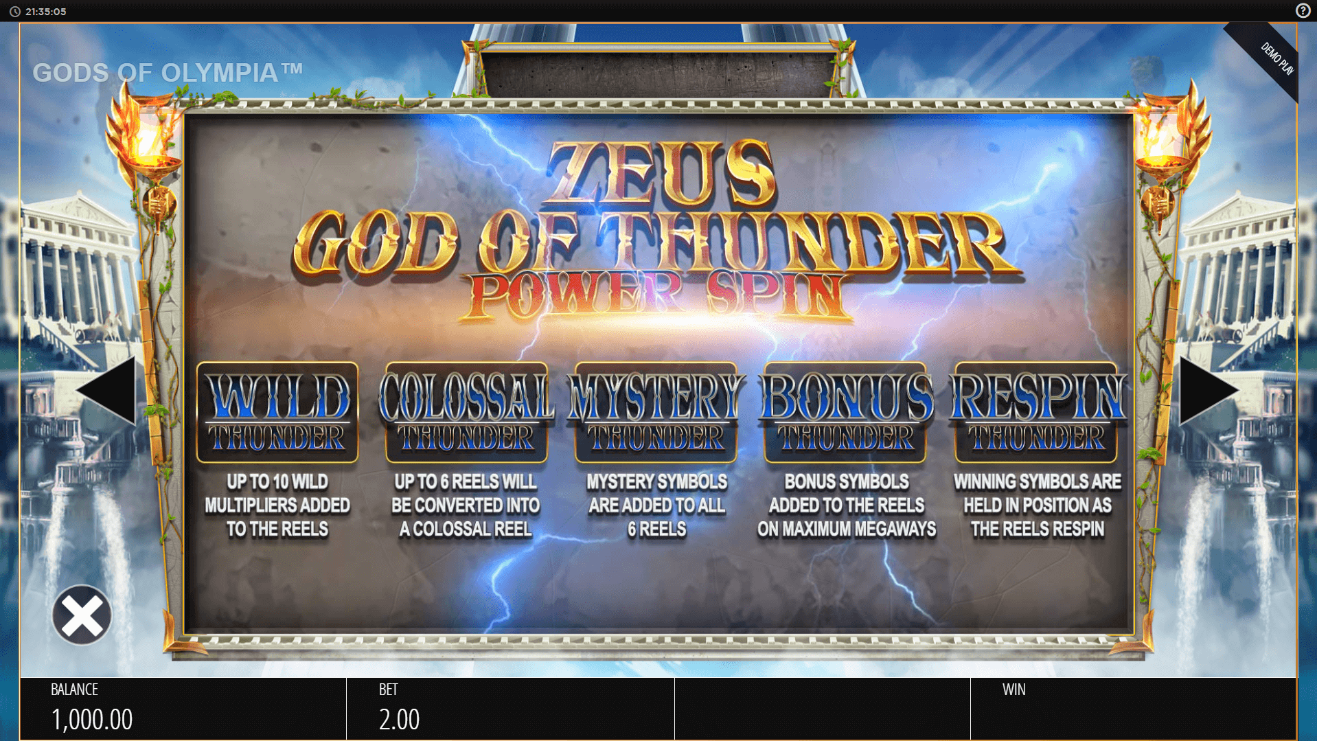 gods of olympus megaways slot machine detail image 1