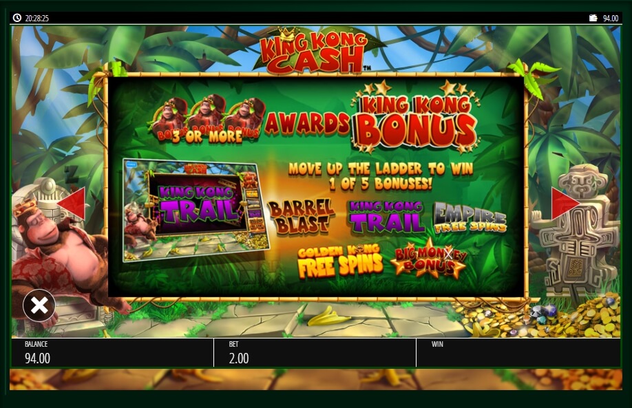 king kong cash slot machine detail image 2