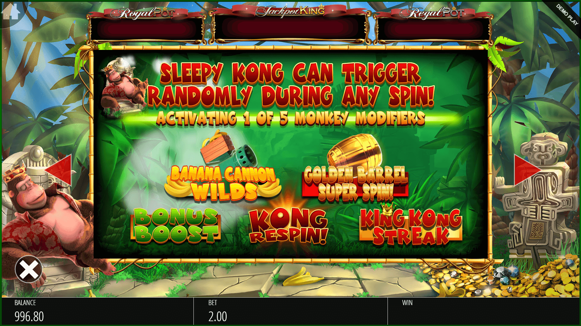 king kong cash jackpot king slot machine detail image 1