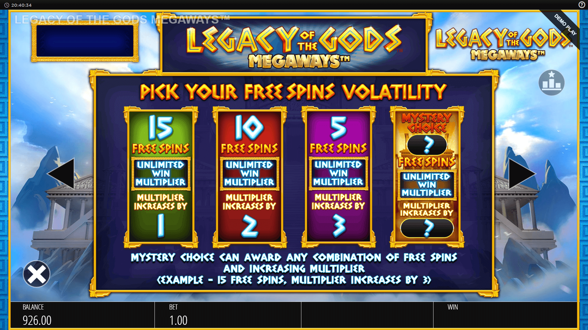 legacy of the gods megaways slot machine detail image 3