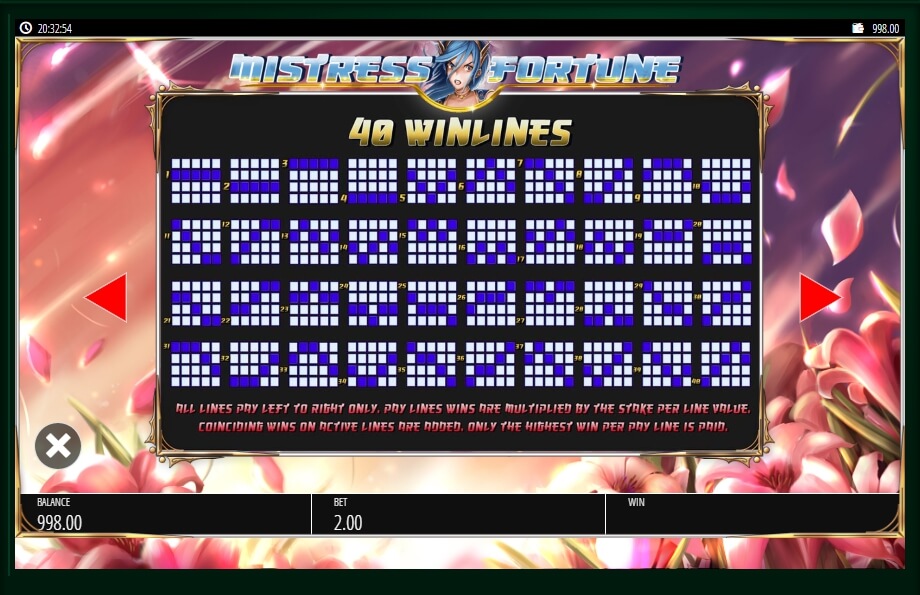 mistress of fortune slot machine detail image 0