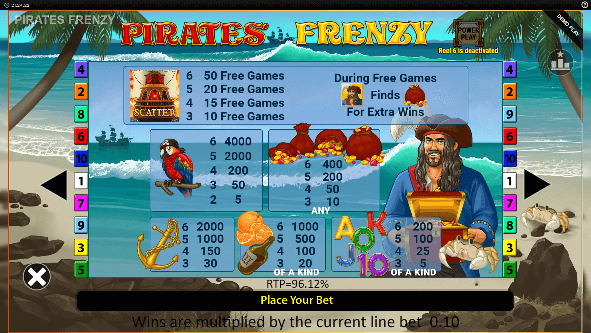 pirates frenzy slot machine detail image 0