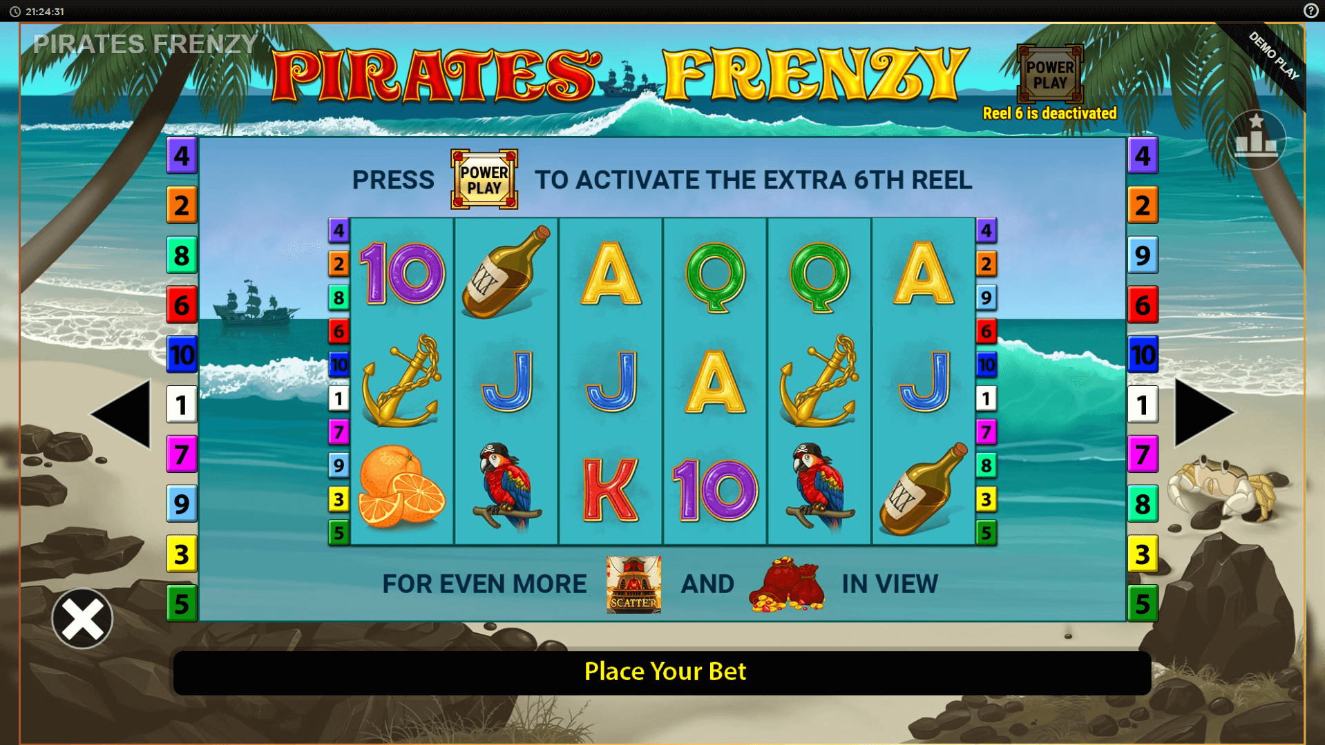 pirates frenzy slot machine detail image 2