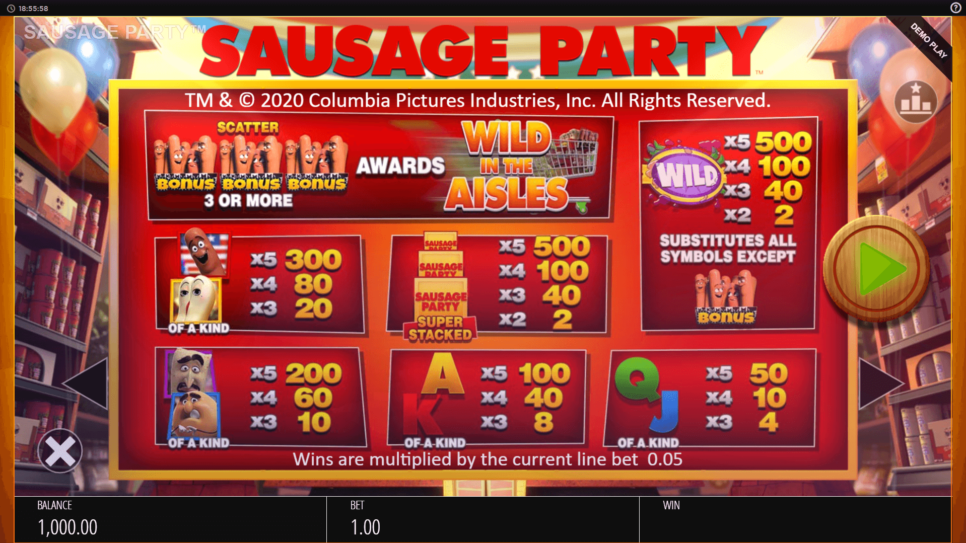 sausage party slot machine detail image 0
