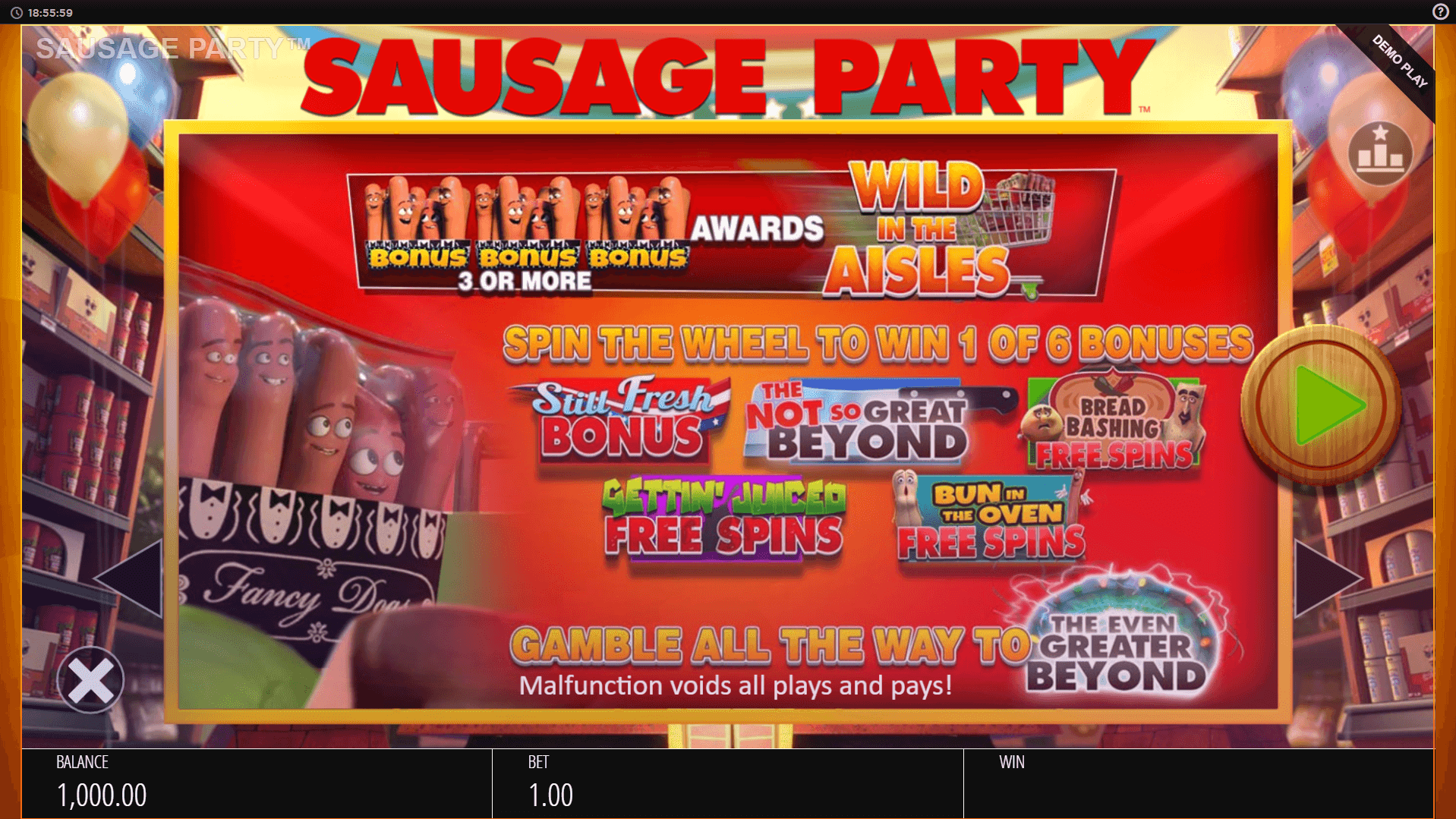 sausage party slot machine detail image 1