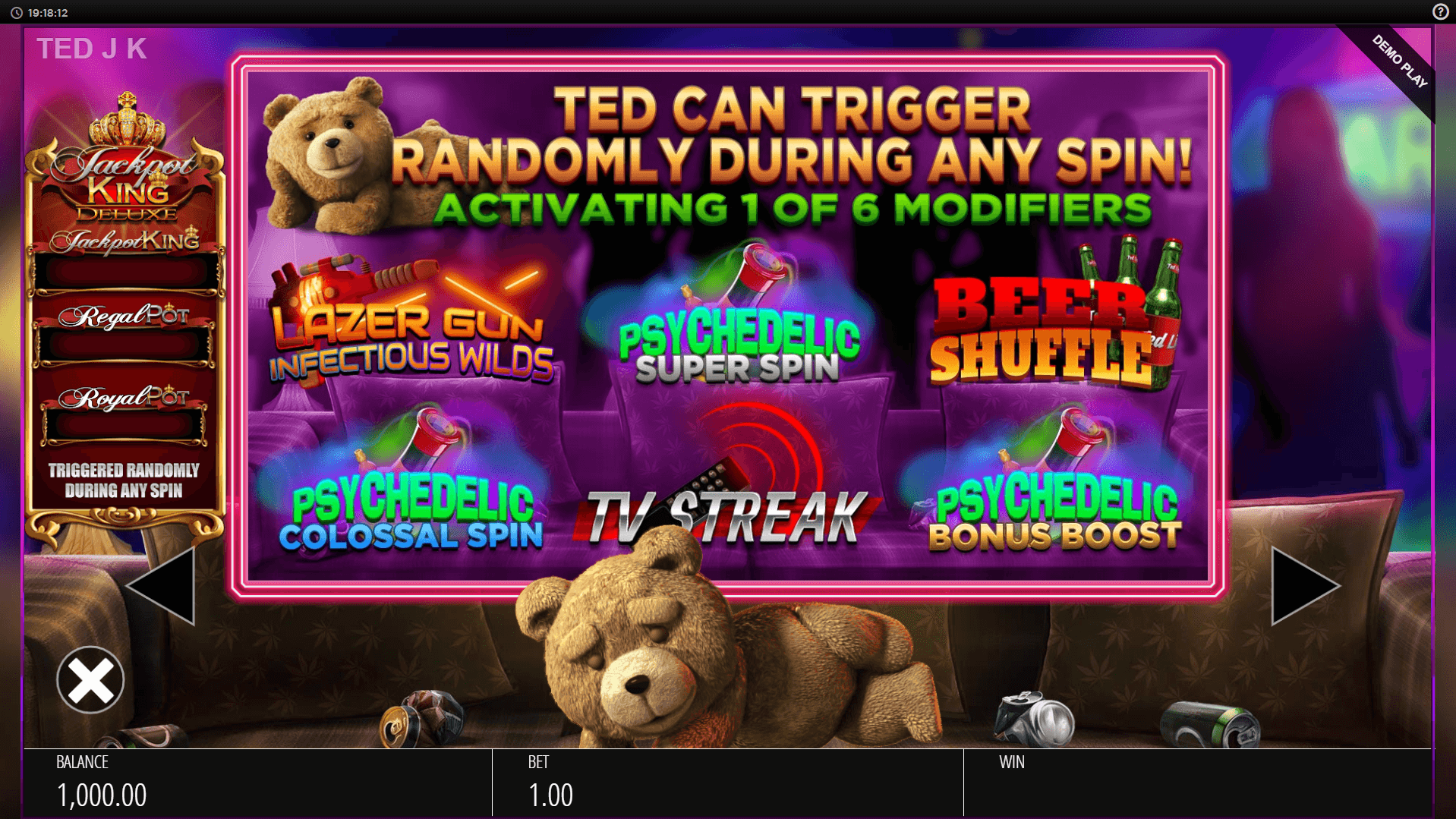 ted jackpot king slot machine detail image 1