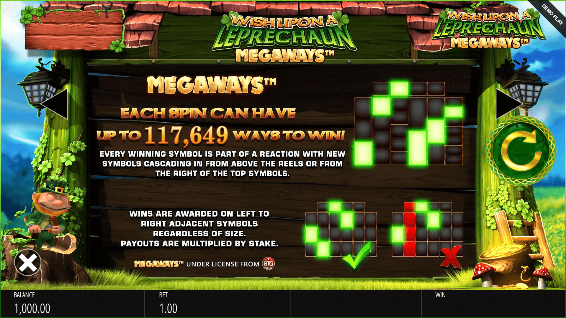 wish upon a leprechaun megaways slot machine detail image 4