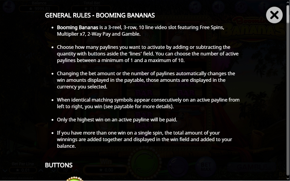 booming bananas slot machine detail image 11