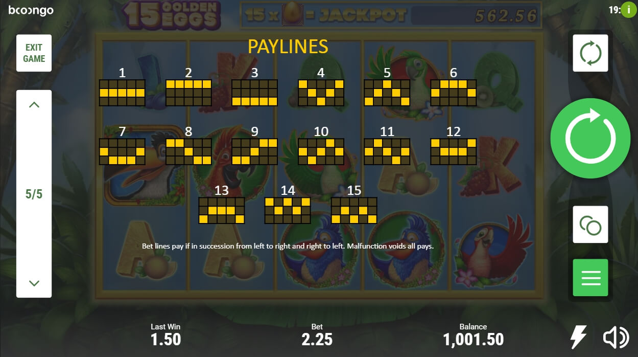 15 golden eggs slot machine detail image 0