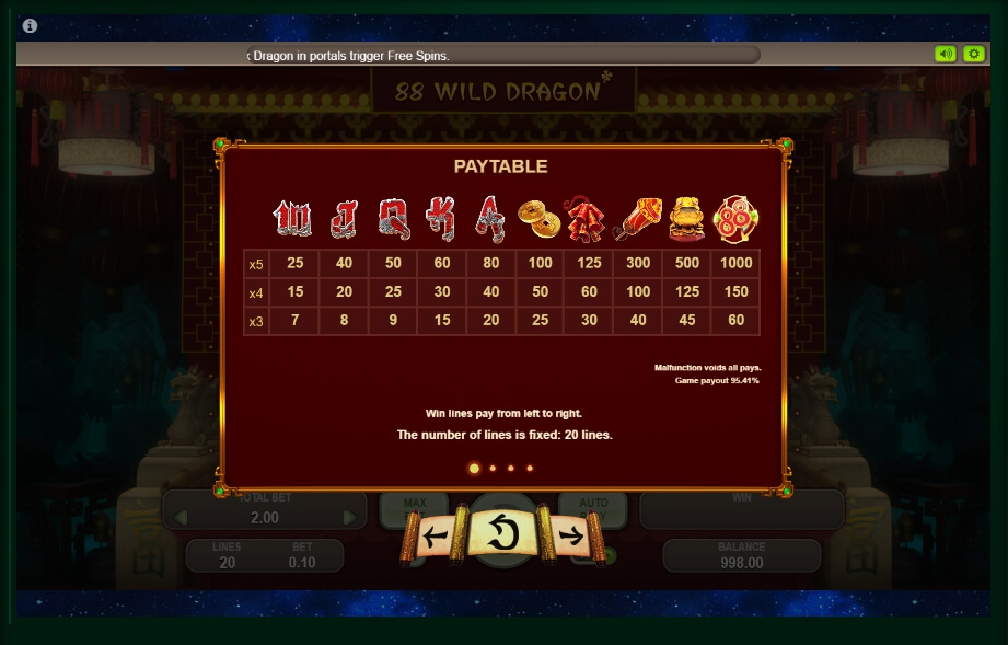 88 wild dragon slot machine detail image 3
