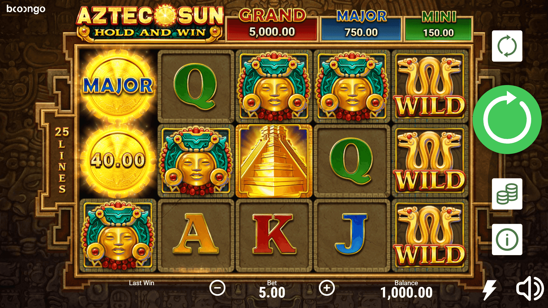 Aztec Sun Hold and Win slot play free
