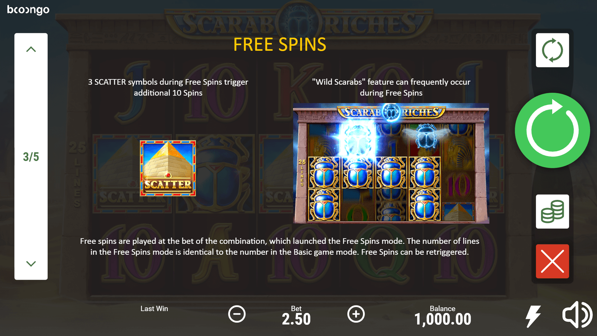 scarab riches slot machine detail image 2