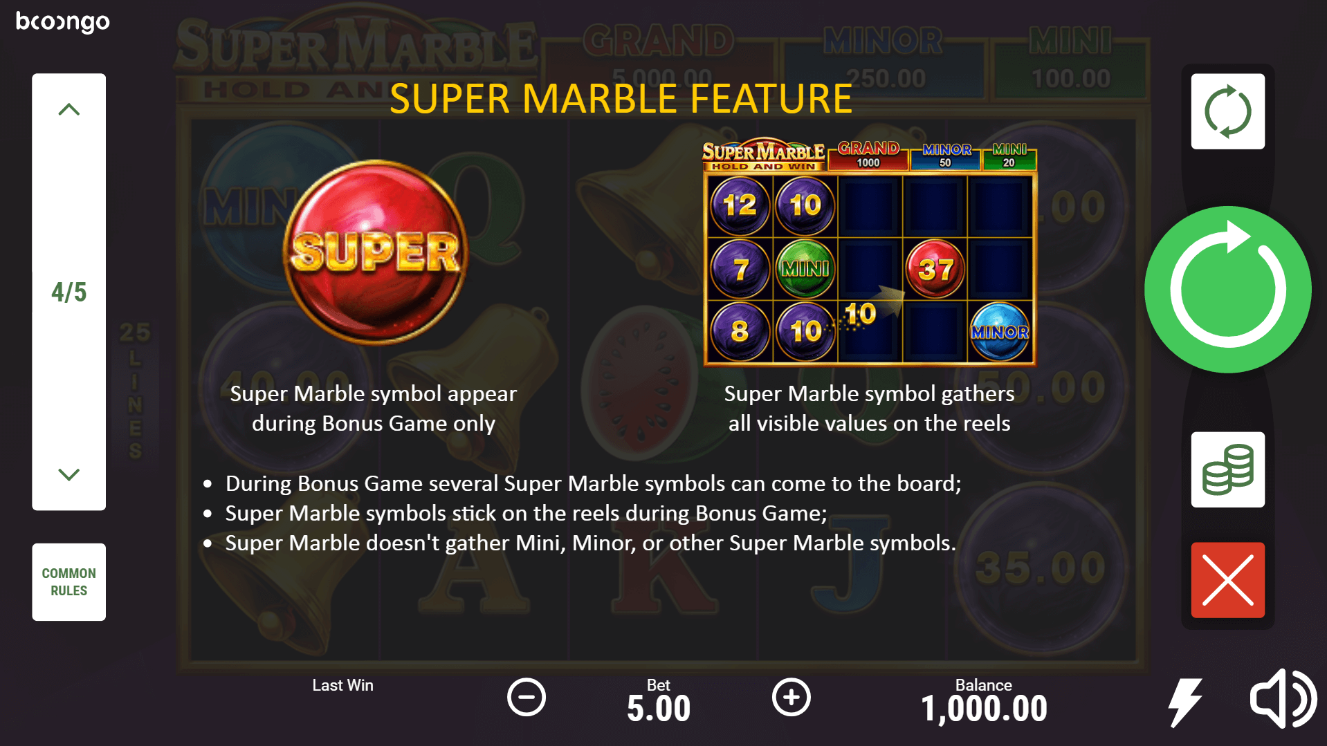 super marble slot machine detail image 2