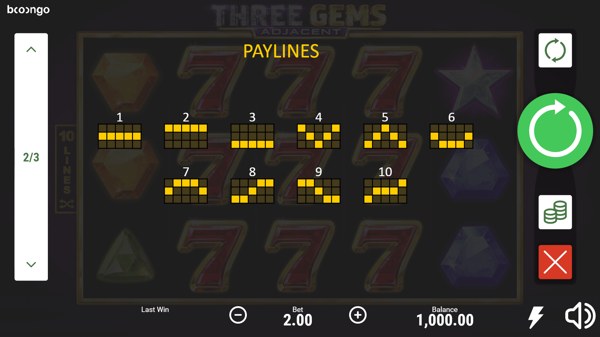 three gems slot machine detail image 1