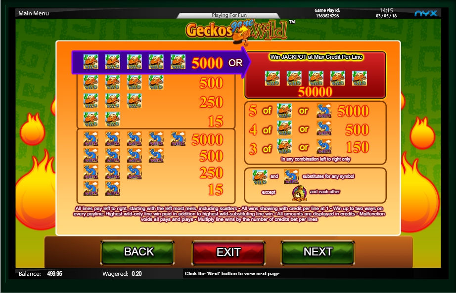 geckos gone wild slot machine detail image 3