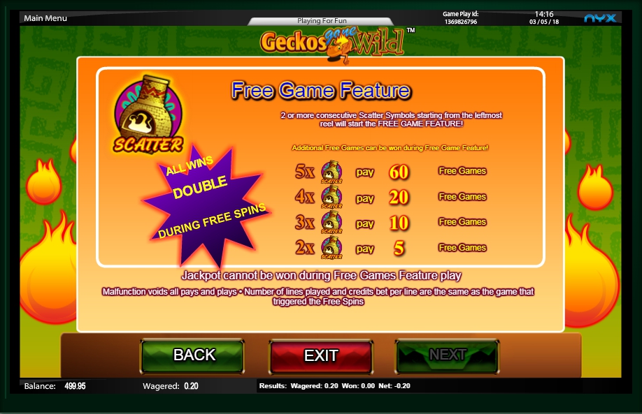 geckos gone wild slot machine detail image 0