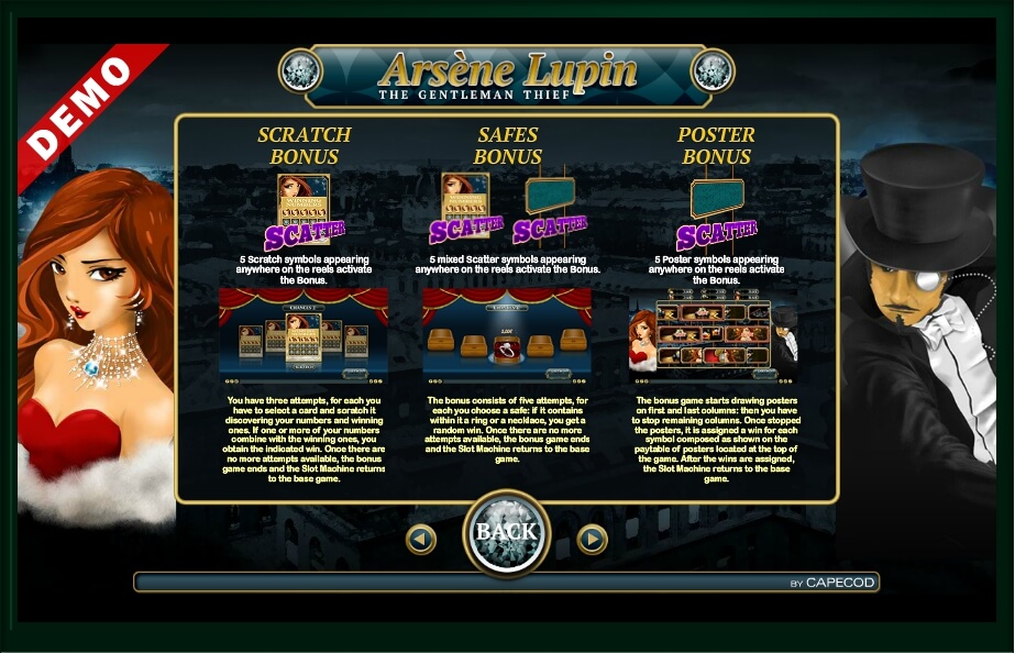 arsene lupin slot machine detail image 0
