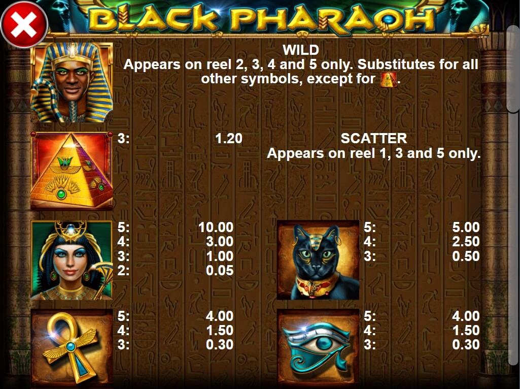 black pharaoh slot machine detail image 3