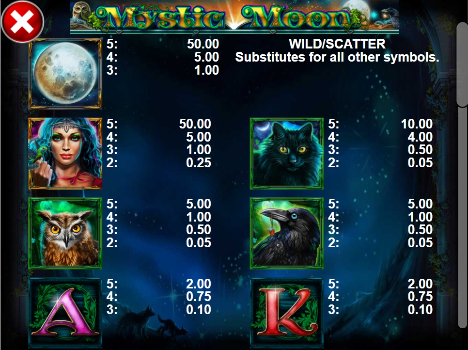 mystic moon slot machine detail image 4