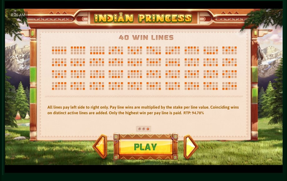 indian princess slot machine detail image 0