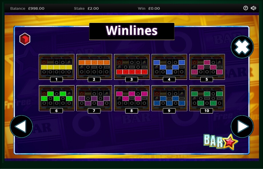 bar star slot machine detail image 4