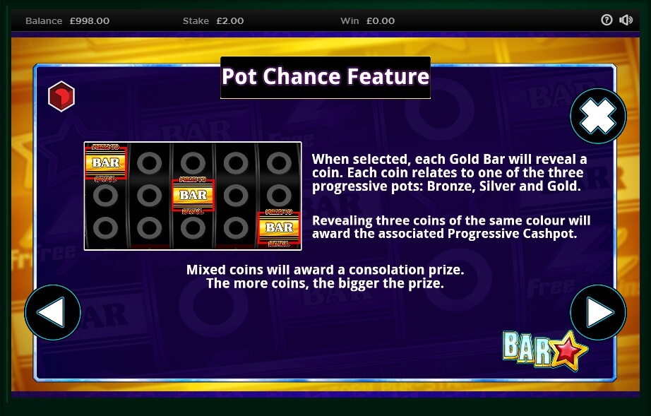bar star slot machine detail image 2