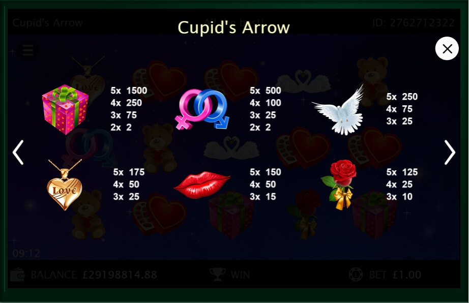 cupid’s arrow slot machine detail image 3