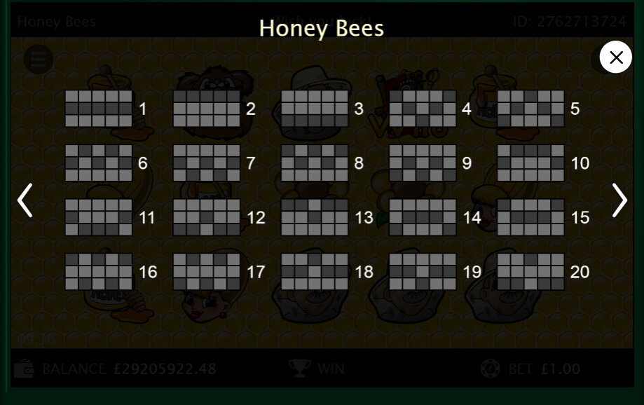 honey bees slot machine detail image 1