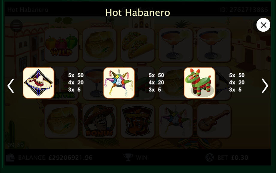 hot habanero slot machine detail image 1