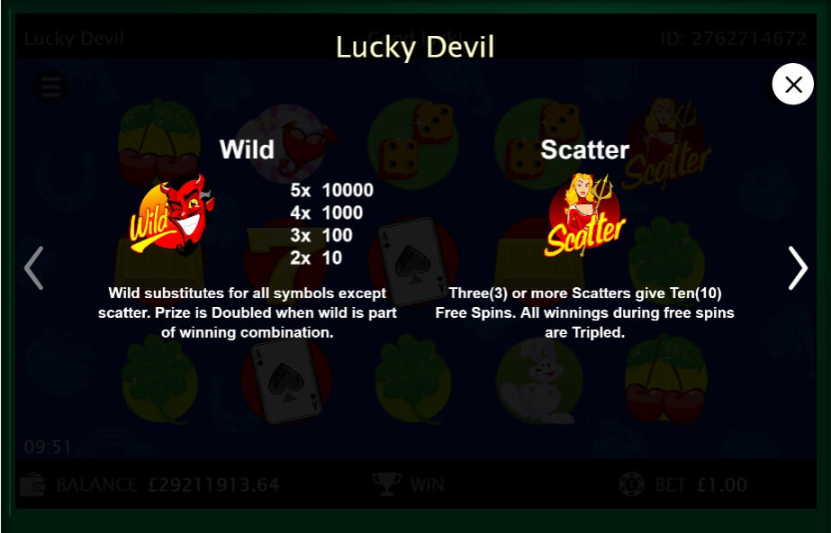 lucky devil slot machine detail image 4
