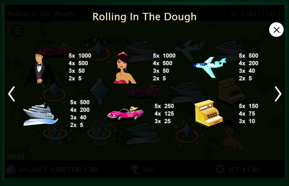 rolling in the dough slot machine detail image 5