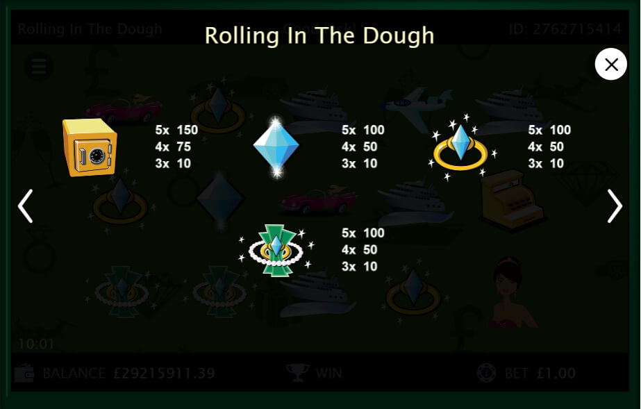 rolling in the dough slot machine detail image 4