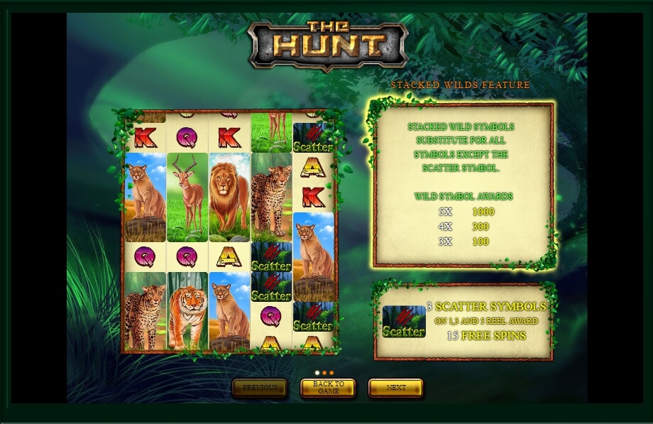 the hunt slot machine detail image 2